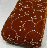 velvet cutdana jaal embroidery