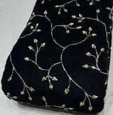 velvet cutdana jaal embroidery