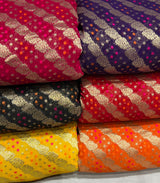 Pure georgette bandhni jaccord