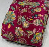 Crepe Position print embroidery