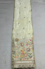 Multi cutdana mirror embroidery