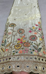 Multi cutdana mirror embroidery