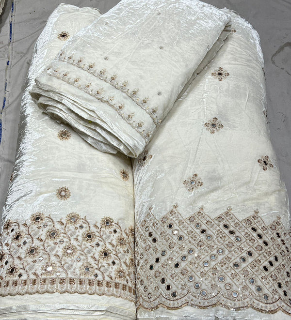 mirror cutdana embroidery