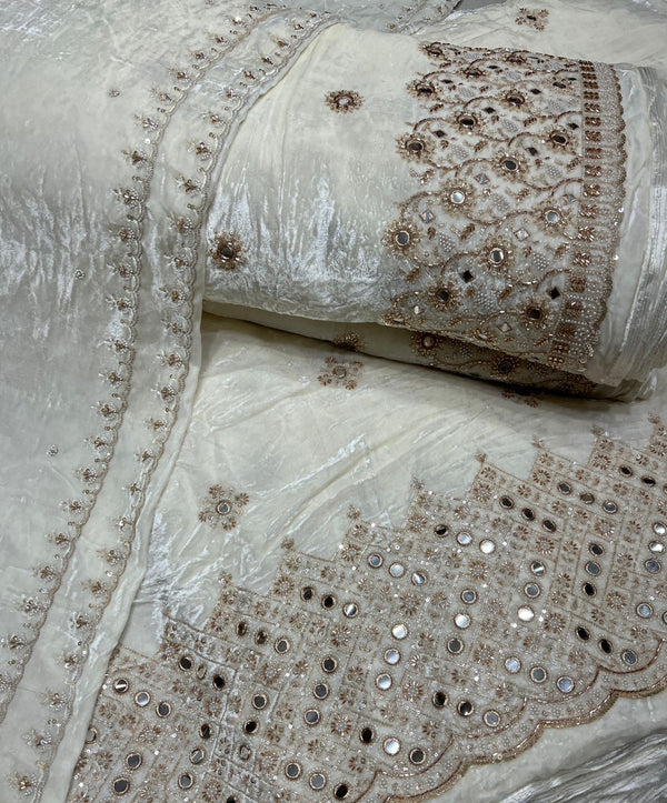 mirror cutdana embroidery