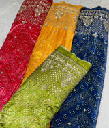 bandhni discharge print