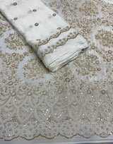 Heavy cutdana handwork embroidery
