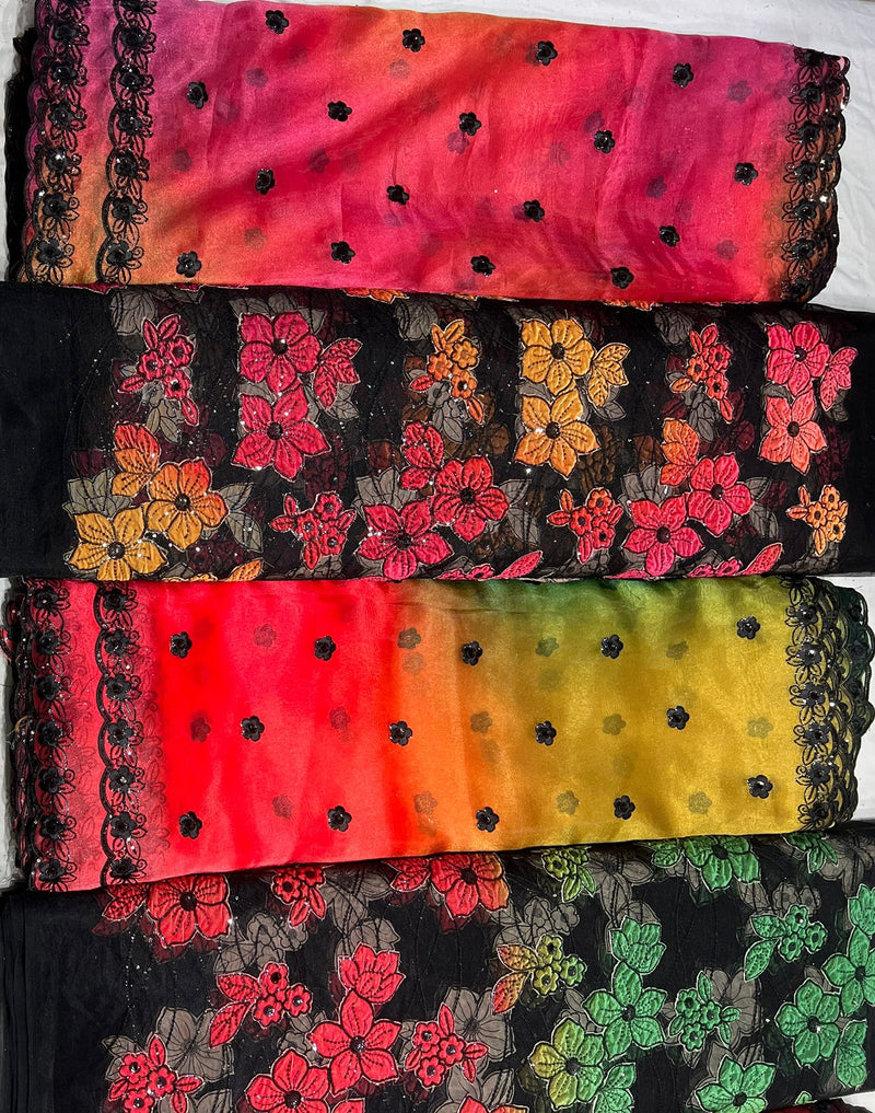 net aplic multi colored embroidery