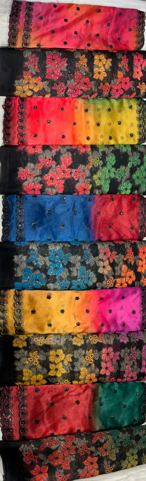 net aplic multi colored embroidery