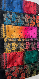 net aplic multi colored embroidery