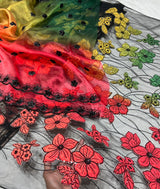 net aplic multi colored embroidery