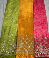 velvet Bandhni embroidery