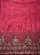 velvet Bandhni embroidery