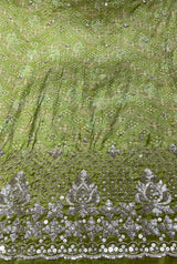 velvet Bandhni embroidery