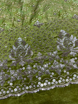 velvet Bandhni embroidery