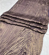 Satin foil crush pleating