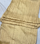 Satin foil crush pleating