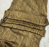 Satin foil crush pleating
