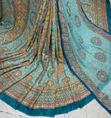 crepe position print embroidery