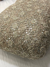 Net handwork mirror embroidery