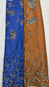 Tusser silk prints