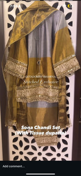 Pure plain Banarsi tissue
