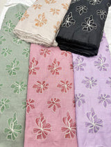 Linen aplic embroidery
