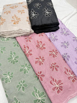 Linen aplic embroidery