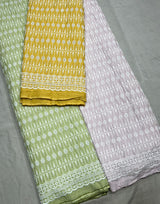 Cotton cutwork embroidery