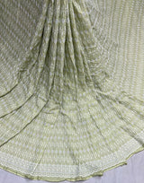 Cotton cutwork embroidery