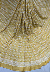 Cotton cutwork embroidery