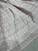 Cotton cutwork embroidery