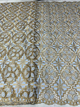 Crepe Zari cutwork