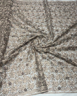 Brown cruasia cutwork