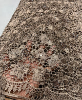 Brown cruasia cutwork