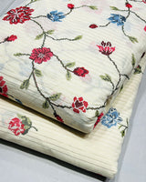 Cotton lurex embroidery jaal