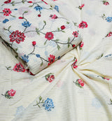 Cotton lurex embroidery jaal