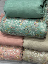 Linen kashmiri embroidery
