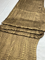 Satin foil crush pleating