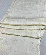 Satin foil crush pleating