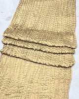 Satin foil crush pleating
