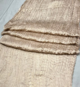 Satin foil crush pleating