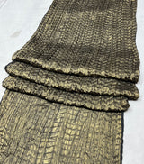 Satin foil crush pleating