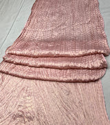 Satin foil crush pleating