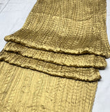 Satin foil crush pleating