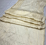Satin foil crush pleating
