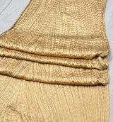Satin foil crush pleating