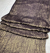 Satin foil crush pleating
