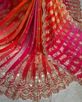 Pure viscose tissue banarsi patta jaccord