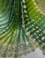 Pure viscose tissue banarsi patta jaccord