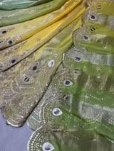 Pure viscose tissue banarsi patta jaccord